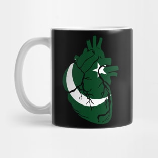 Pakistan flag heart Mug